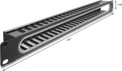 Obrázek produktu pro DeLOCK 67277, Panel pro správu kabelů, Ocel, Černá, 1 kusů