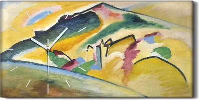 Produktbild von Dekor Leinwand Uhr Wandbilder Geräuschlos 60x30 Herbstliche Landschaft - weiße Hände