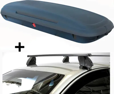 Obrázek produktu pro Střešní box VDPCA480 480 litrů carbonlook + střešní nosič K1 MEDIUM kompatibilní s Mercedes A (W168) (5dveřový) 97-04