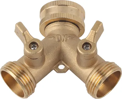 Produktbild von 3/4 Zoll Messing 2-Wege-Ventil Splitter Schlauch Rohr Tap Anschlüsse für Gartenbewässerung
