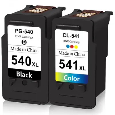 Two black ink cartridges are shown side-by-side against a white background.