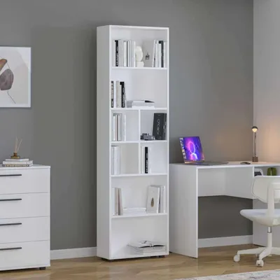 Produktbild von Skye Decor, Hochwertiges Bücherregal (3 Stück), Weiß, 55 x 187 x 23 | 100% Melamin