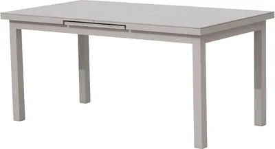 Produktbild von Gartentisch ausziehbar Aluminium Rhodos 167/217 x 90 cm hellgrau Gartentisch