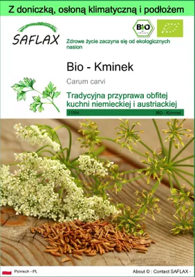 Zdjęcie produktu dla SAFLAX - Garden to go - Bio - Kminek - 800 Nasiona - Z doniczką, pokrywą klimatyczną i podłożem do uprawy - Carum carvi