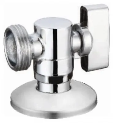Obrázok produktu pre Guľový ventil rohový s krytkou, 1/2"x 3/4", chróm