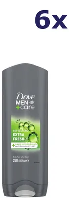 Productafbeelding van 6x Dove Douchegel - 250ml - men+care extra fresh