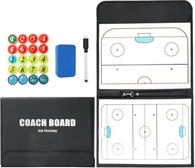 Productafbeelding van Magnetisch IJshockey Trainingsbord - Tactiek Bord voor Coaches met Stift & Uitwisbaar