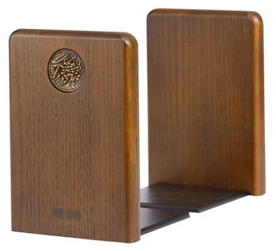 Productafbeelding van Solidchoice - Houten en Metalen Boekensteunen voor Thuis en Kantoor