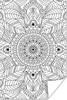 Produktbild von MuchoWow® Poster Böhmisch - Mandala - Blätter 120x180 cm - Kunstposter