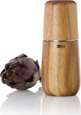 Produktbild von AdHoc MP701 Salzmühle oder Pfeffermühle Yono 15cm, Edelstahl | Akazienholz