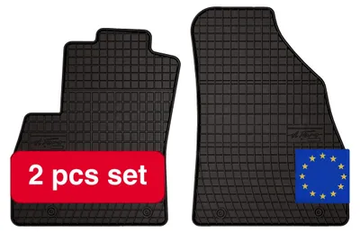 Image de Tapis de sol en caoutchouc, conçus pour la Fiat Qubo 2 places (2008-2020), fabrication robuste en caoutchouc, faciles à nettoyer, ajustement sur mesure pour plus de stabilité, zone des pédales renforcée