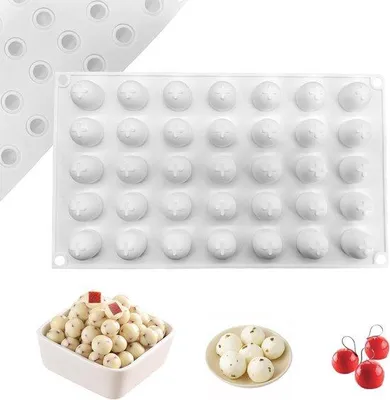 Obrázek produktu pro Silikonové formy na cukrovinky, 2,2 cm, nepřilnavé, polokoule