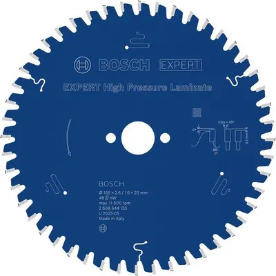 Produktbild von EXPERT High Pressure Laminate Kreissägeblatt, 165x2,6/1,6x20 mm, Z48