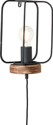 Produktbild von Wandleuchte 1-flammig HxLxB 29x13,5x19 cm Tosh schwarz/antik/braun