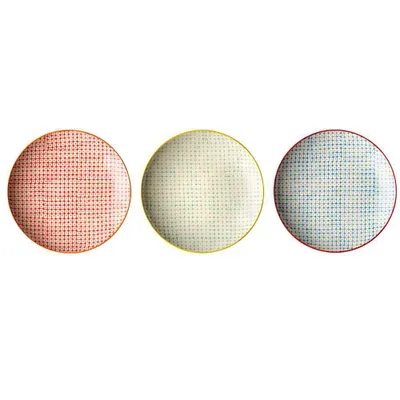 Produktbild von Bloomingville Carla Frühstücksteller Rot Steingut 3er Set