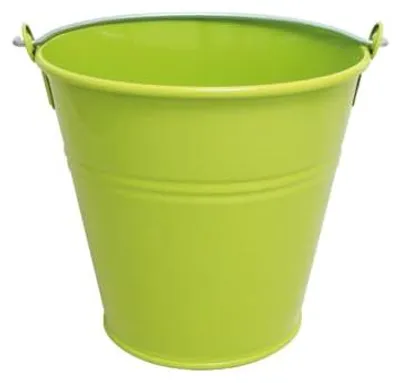 Image de Seau de 3,5 litres – diamètre 20 cm, en acier galvanisé vert – étanche, résistant à la rouille – idéal pour le jardin, pour les cendres, etc