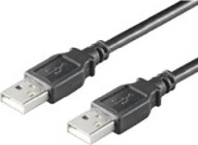 Produktbild von Microconnect USBAA05B, 0,5 m, USB A, USB A, USB 2.0, Schwarz