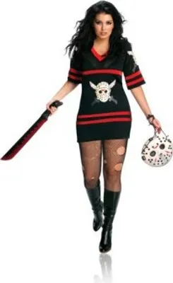 Produktbild von y Miss Voorhees 'Freitag der 13te' Kostüm für Damen Gr. XL, Größe:XL
