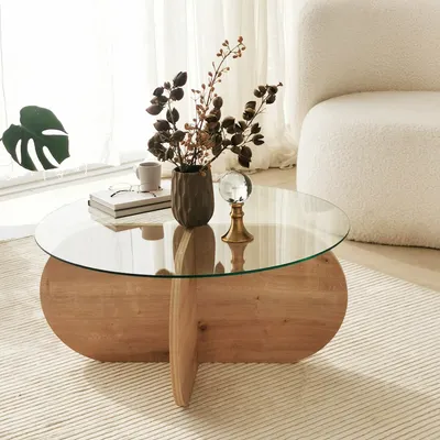 Produktbild von Skye Decor, Bubble - Sapphire Oak, Couchtische, Saphir-Eiche, Glas, 75 x 35 x 75 cm