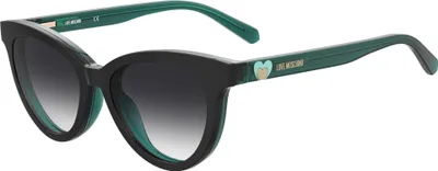 Image de Love Moschino MOL051/CS BLACK TEAL/ DARK GREY SHADED 52/16/140 Lunettes de soleil pour femmes