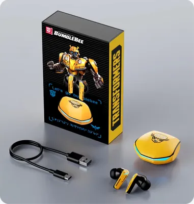 Produktbild von Transformeres Edetion: Lenovo GM 2 PRO TWS In Ear Gaming Kopfhörer Bluetooth Kabellos Bumblebee Gelb Version Musik Sport RGB LED