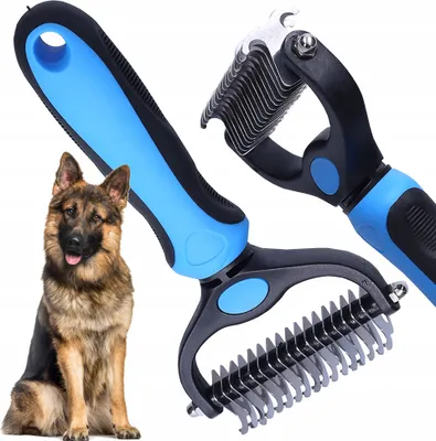 Immagine prodotto di Spazzola per sottopelo per animali a pelo lungo | Design a doppia faccia: il pettine ha due lati per soddisfare le diverse esigenze di toelettatura