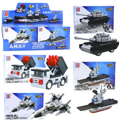 Produktbild von Lean Bauklötze 2In1 Militärfahrzeuge Transportmittel Roboter
