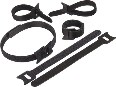 Produktbild von H&S Klettband Kabelbinder Set - 50 Stück - Wiederverschließbar aus Nylon Klett - Verstellbarer Klettverschluss - Starke Bänder Wiederverwendbar für