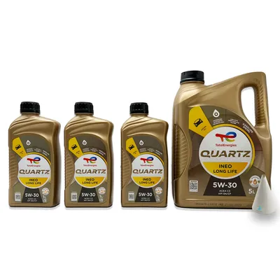 Produktbild von Total Quartz Ineo Longlife | 5W-30 | 8 L | VW 504 00 | VW507 00 | MB 229.51 | BMW LONGLIFE-04 | PORSCHE C30 | mit Trichter