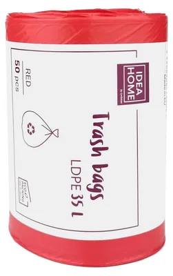 Image de SACS EN LDPE 35 L ROUGES, 50 pièces