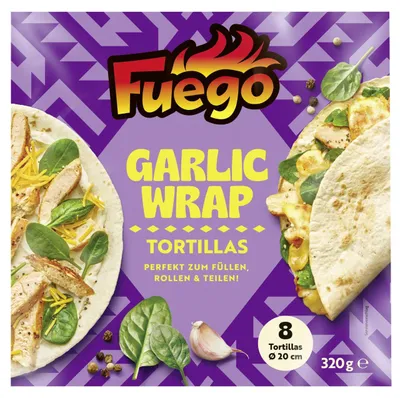 Produktbild von Tortillas Garlic Wrap 20cm