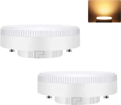 Immagine prodotto di ZMH 2 lampadine LED GX53 74x25 mm ultrapiatte bianco caldo 3000 K senza sfarfallio 5 W sostituiscono lampadine alogene da 50 W 230 V non dimmerabili