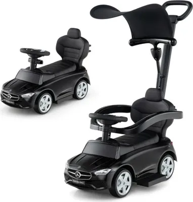 Obrázek produktu pro Dětské chodítko Mercedes-Benz 3 v 1 TQ10365DK se zvuky a nastavitelnou stříškou, černé