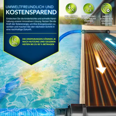 Zdjęcie produktu dla zestaw kolektorów słonecznych do basenu tillvex 60 x 600 cm | ogrzewanie słoneczne przyjazne dla środowiska | kompletny zestaw do ogrzewania basenu | mata solarna | kolektor słoneczny do ciepłej wody użytkowej