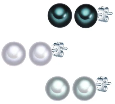 Produktbild von Valero Pearls Perlen-Ohrstecker Sterling Silber Süßwasser-Zuchtperle 60200121