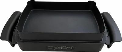 Produktbild von Tefal Grillplatte XA7228, Aluminium, Schwarz, 28.5 x 18.9 cm, antihaftbeschichtet, spülmaschinenfest, für Optigrill GC7148, GC712D, GC730D, für 2 Personen