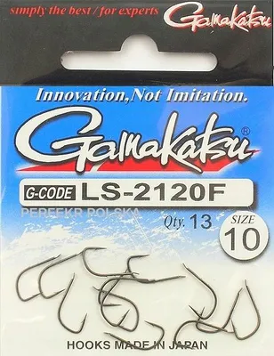 Produktbild von Gamakatsu LS-2120F Wurmhaken Haken Gr. 10 Schwarz 13 Stück