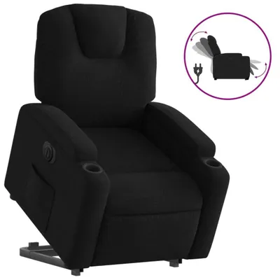 Produktbild von vidaXL Relaxsessel mit Aufstehhilfe Elektrisch Schwarz Stoff
