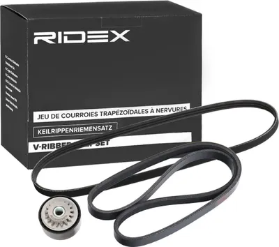 Produktbild von RIDEX 542R0759 Keilrippenriemensatz für RENAULT CLIO II (BB0/1/2, CB0/1/2)