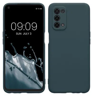 Produktbild von kwmobile Handyhülle für Oppo A74 (5G) / A54 (5G) Hülle - weiches Handy Silikon Case - Schutzhülle Cover - Dunkler Schiefer
