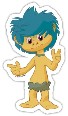 Produktbild von Spreadshirt Sanmännchen Und Seine Freunde Plumps Sticker Aufkleber, 10 x 10 cm, Mattweiß