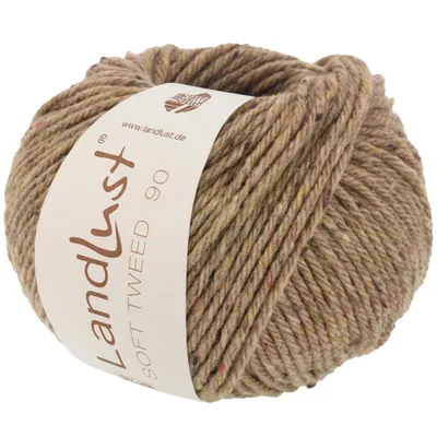 Produktbild von Lana Grossa Landlust Soft Tweed 90 klassisch verzwirntes Tweedgarn aus Schurwolle mit mehrfarbigen Noppen 90 m Farbe 009 - Nougat meliert
