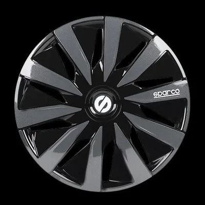 Produktbild von 13" Zoll Radkappen Schwarz Grau Radzierblenden Radblenden SPC1391BKGR SPARCO