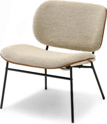 Immagine prodotto di Poltrona imbottita EVANCE - noce / beige / nero