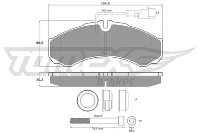 Produktbild von TOMEX brakes Bremsbeläge Satz Hinten Bremsklötze für IVECO DAILY III Kasten/Kombi TX 11-112