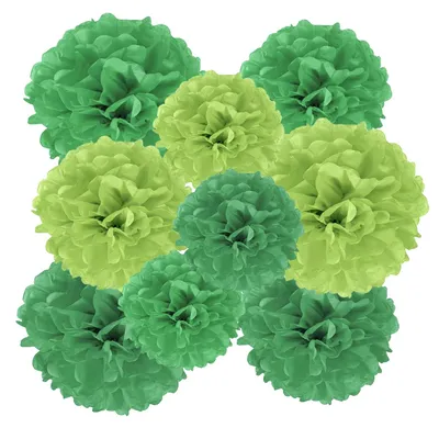 Papier-Pompons 18 Stück 20/24/30 cm für Dekoration