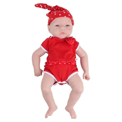 Obrázek produktu pro Silikonové reborn panenky, realistické malované rysy, realistický novorozenecký design, 46cm (18,11 palce) dívka