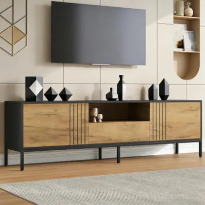 Produktbild von TV-Schrank, Lowboard TV Board, TV-Konsole mit Schublade, Fernsehtisch, TV-Ständer, Wohnzimmerschrank,für Fernseher bis zu 70 Zoll