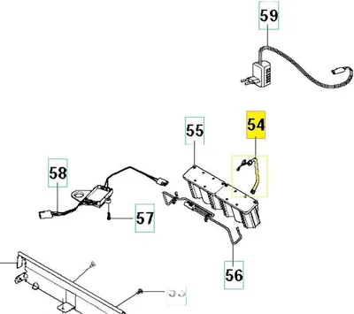 Zdjęcie produktu dla Uchwyt akumulatora do kosiarki Husqvarna LC48VE LC353VE LC148VE LC 348VE LC53Ee