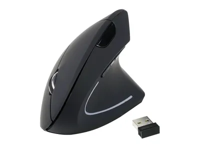 Produktbild von Equip Optische Ergonomic Maus kabellos USB Rechtshänder sw